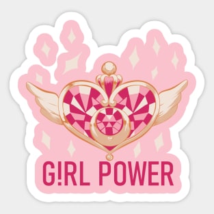 Girl Power - Magical Girl Brooch Sticker